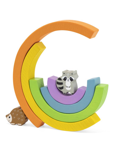 VIGA Wooden Rainbow Puzzle Creative Montessori Blocks