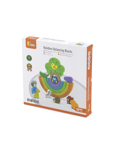 VIGA Wooden Rainbow Puzzle Creative Montessori Blocks