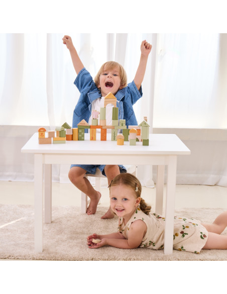 VIGA PolarB Mediniai kaladėlės Montessori kaladėlės Gyvūnai 50 vnt.