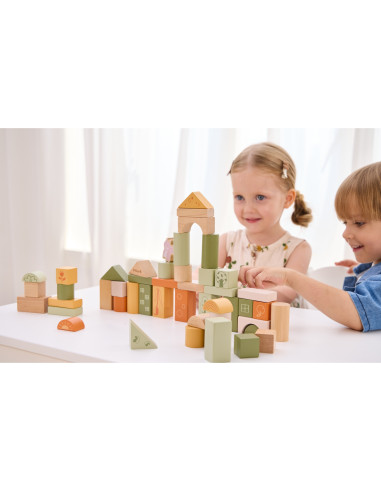 VIGA PolarB Mediniai kaladėlės Montessori kaladėlės Gyvūnai 50 vnt.