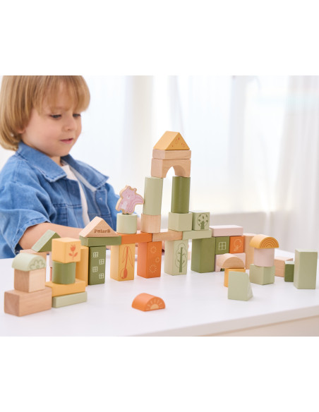 VIGA PolarB Mediniai kaladėlės Montessori kaladėlės Gyvūnai 50 vnt.