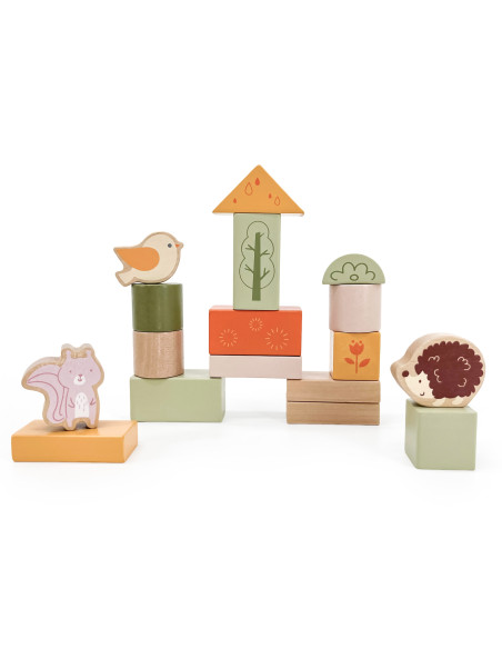 VIGA PolarB Mediniai kaladėlės Montessori kaladėlės Gyvūnai 50 vnt.