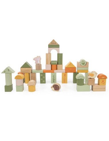 VIGA PolarB Mediniai kaladėlės Montessori kaladėlės Gyvūnai 50 vnt.