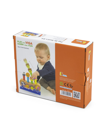 Деревянные прыгающие животные VIGA Ноев ковчег