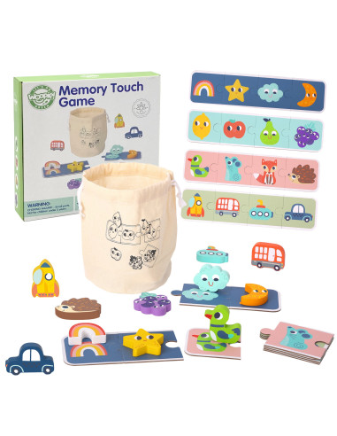WOOPIE GREEN Sensory Memory Shapes Puzzle FSC