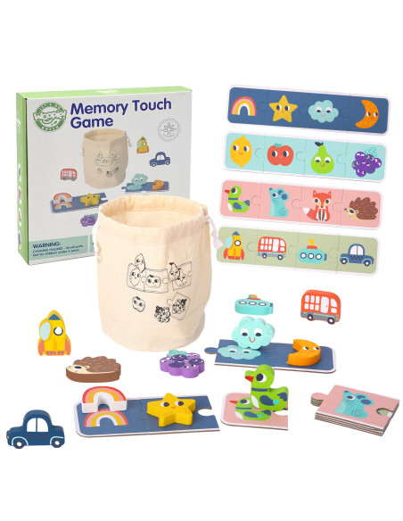 WOOPIE GREEN Sensory Memory Shapes Puzzle FSC