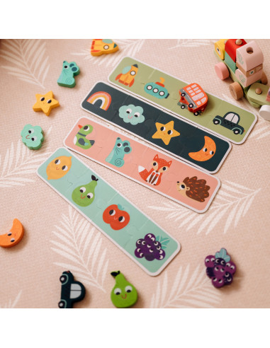 WOOPIE GREEN Sensory Memory Shapes Puzzle FSC
