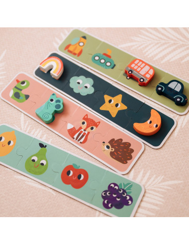 WOOPIE GREEN Sensory Memory Shapes Puzzle FSC