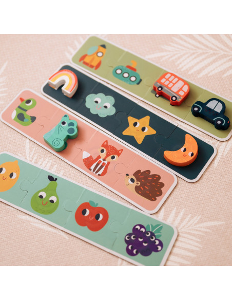 WOOPIE GREEN Sensory Memory Shapes Puzzle FSC