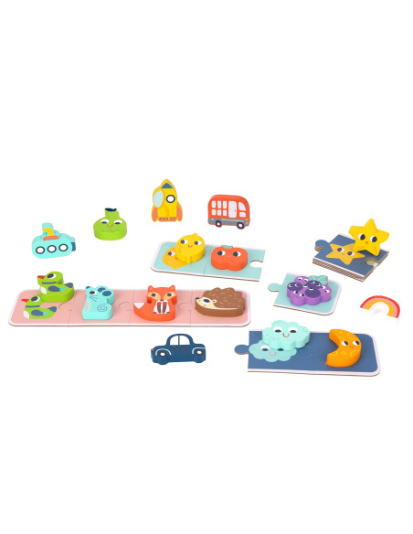 WOOPIE GREEN Sensory Memory Shapes Puzzle FSC
