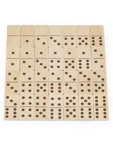 VIGA Mediniai domino 2 in 1 gyvūnai ir skaičiai