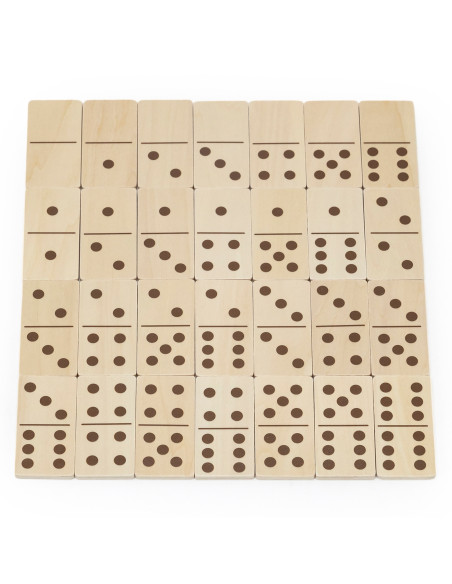 VIGA Mediniai domino 2 in 1 gyvūnai ir skaičiai