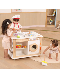 VIGA 3-in-1 Home Center with Accessories – Learning and Fun for Children 2