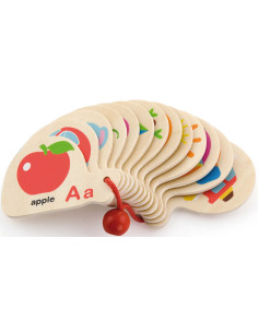VIGA Wooden Montessori Alphabet and English Learning Book