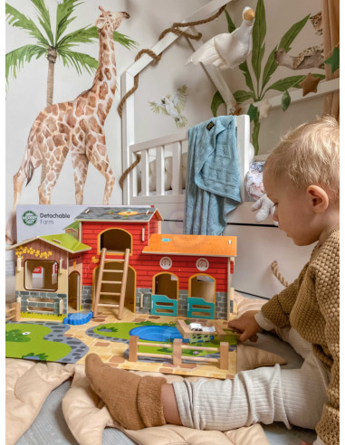 WOOPIE GREEN Mega ūkio gyvūnų figūrėlės Stovykla Tvartas Tvartas Viščiukų vištidė 18 vnt.