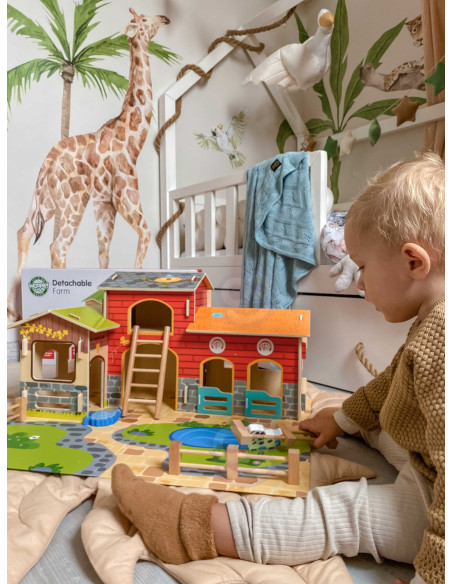 WOOPIE GREEN Mega ūkio gyvūnų figūrėlės Stovykla Tvartas Tvartas Viščiukų vištidė 18 vnt.