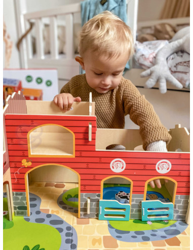 WOOPIE GREEN Mega ūkio gyvūnų figūrėlės Stovykla Tvartas Tvartas Viščiukų vištidė 18 vnt.