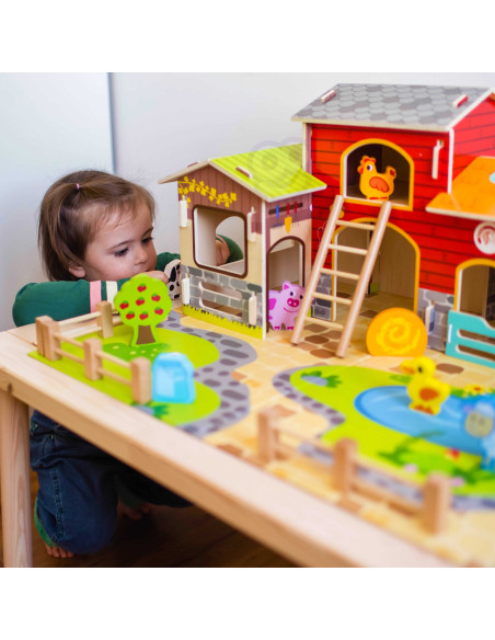 WOOPIE GREEN Mega ūkio gyvūnų figūrėlės Stovykla Tvartas Tvartas Viščiukų vištidė 18 vnt.