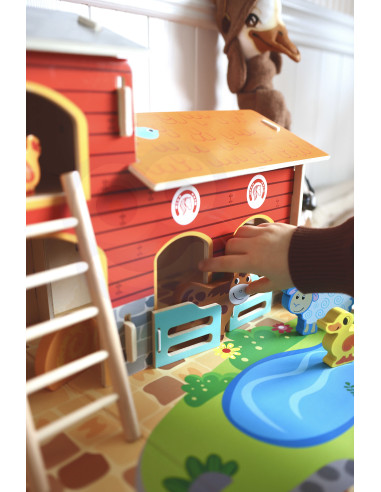 WOOPIE GREEN Mega ūkio gyvūnų figūrėlės Stovykla Tvartas Tvartas Viščiukų vištidė 18 vnt.