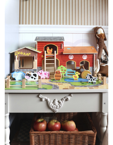 WOOPIE GREEN Mega ūkio gyvūnų figūrėlės Stovykla Tvartas Tvartas Viščiukų vištidė 18 vnt.