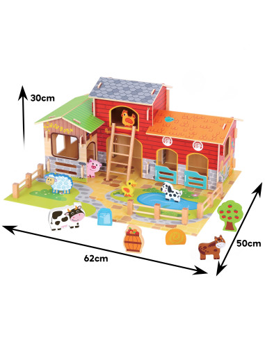 WOOPIE GREEN Mega ūkio gyvūnų figūrėlės Stovykla Tvartas Tvartas Viščiukų vištidė 18 vnt.