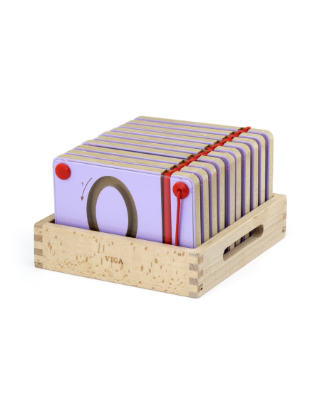 VIGA Magnetinės lentos Mokymasis rašyti skaičius FSC Montessori sertifikatas