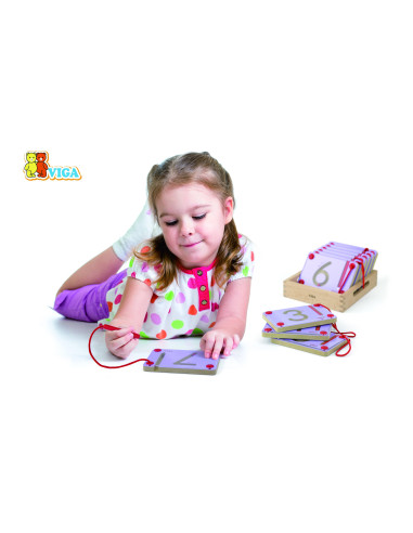 VIGA Magnetinės lentos Mokymasis rašyti skaičius FSC Montessori sertifikatas