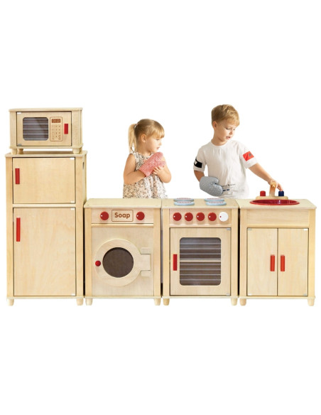 VIGA Wooden Huge Natural Kitchen Set FSC Certified