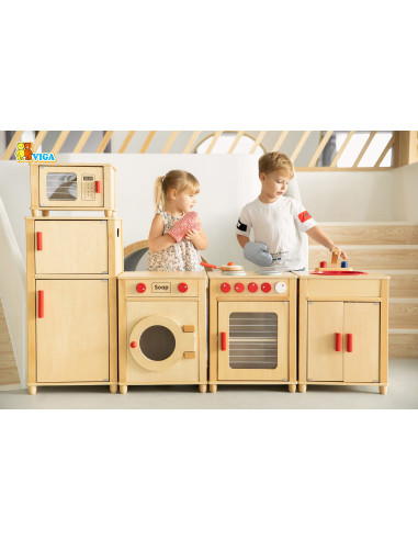 VIGA Wooden Huge Natural Kitchen Set FSC Certified