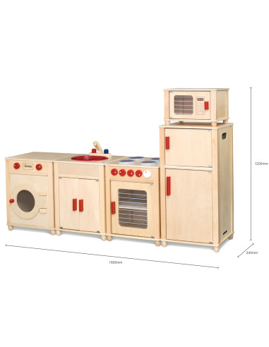 VIGA Wooden Huge Natural Kitchen Set FSC Certified