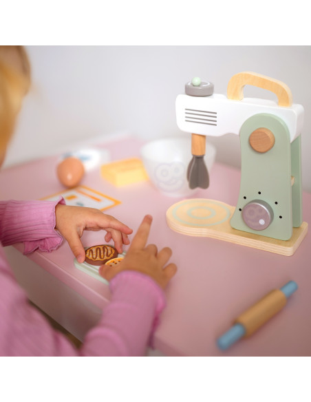 WOOPIE GREEN Medinis virtuvės maišytuvas su priedais 11 vnt.