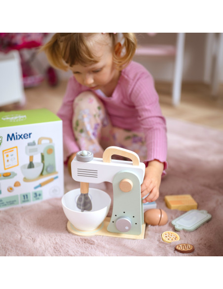 WOOPIE GREEN Medinis virtuvės maišytuvas su priedais 11 vnt.