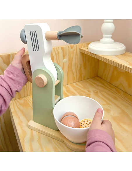 WOOPIE GREEN Medinis virtuvės maišytuvas su priedais 11 vnt.