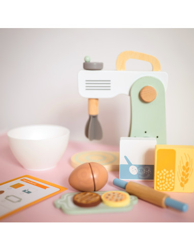 WOOPIE GREEN Medinis virtuvės maišytuvas su priedais 11 vnt.