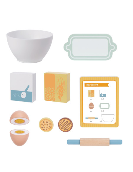 WOOPIE GREEN Medinis virtuvės maišytuvas su priedais 11 vnt.