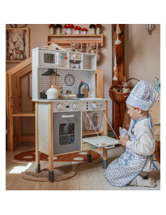 WOOPIE GREEN 9-in-1 Wooden Interactive Kitchen with Washing Machine and Whiteboard 2