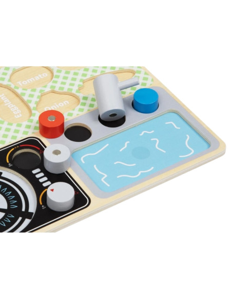 TOOKY TOY Wooden Kitchen with Accessories - Little Chef's Set