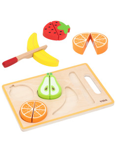 VIGA Wooden Montessori Educational Puzzle Fruits for Cutting 2