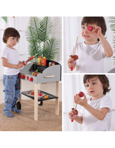 WOOPIE GREEN Mediniai grilio iešmeliai Daržovių priedai 24 vnt.