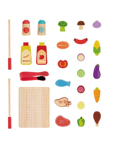 WOOPIE GREEN Mediniai grilio iešmeliai Daržovių priedai 24 vnt.