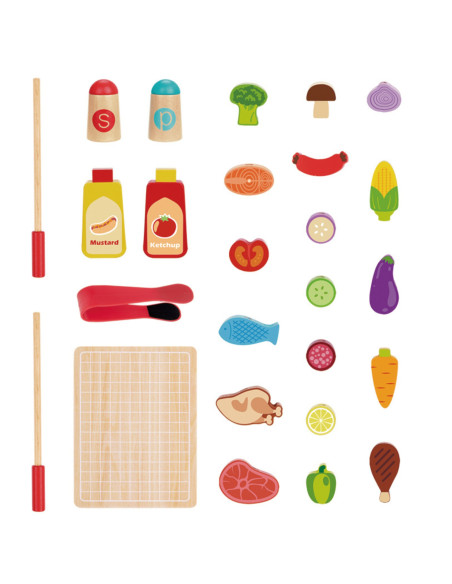 WOOPIE GREEN Mediniai grilio iešmeliai Daržovių priedai 24 vnt.