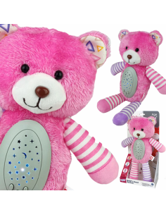 WOOPIE BABY Rožinis meškiukas - mielas vaikučio miegotukas 10 lopšinių melodijų