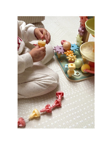 WOOPIE GREEN Montessori "4-in-1" kamuoliukų takelio veiklos medis FSC