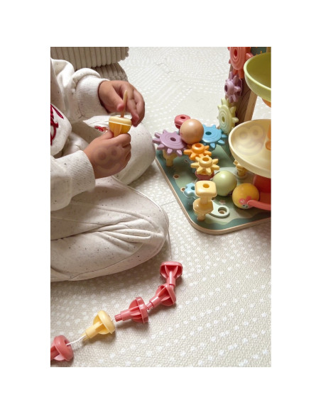 WOOPIE GREEN Montessori "4-in-1" kamuoliukų takelio veiklos medis FSC