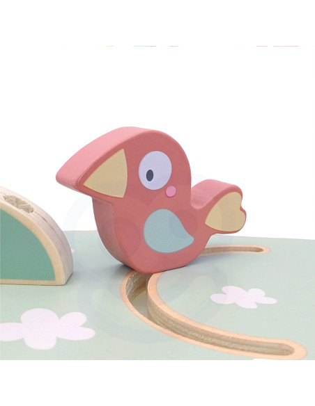 WOOPIE GREEN Montessori "4-in-1" kamuoliukų takelio veiklos medis FSC