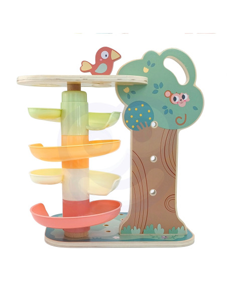 WOOPIE GREEN Montessori "4-in-1" kamuoliukų takelio veiklos medis FSC