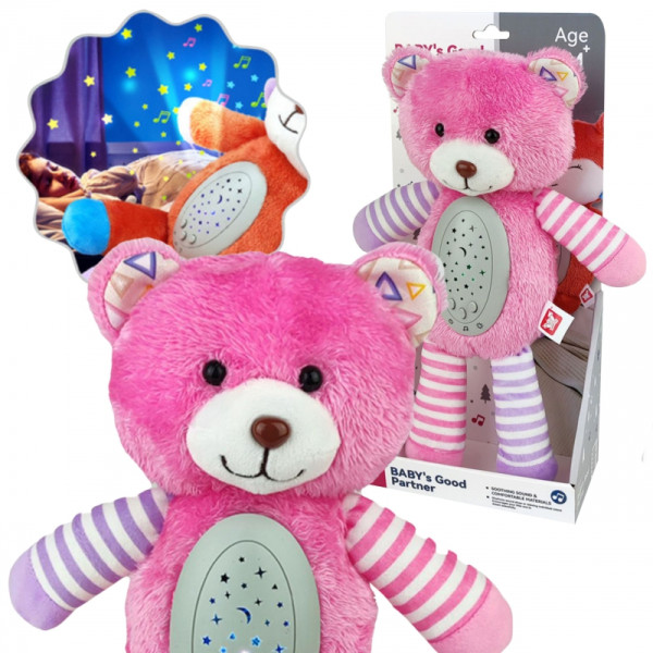 WOOPIE BABY Snuggle Projector Sleeper 2-в-1 Розовый плюшевый мишка - 10 колыбельных песен WOOPIE BABY Snuggle Projector Sleeper 2-в-1 Розовый плюшевый мишка - 10 колыбельных песен