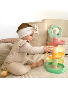 WOOPIE GREEN Wooden Ball Track Sensory Educational 6 pcs. 2