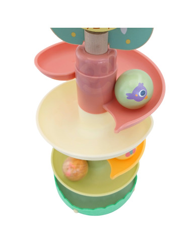 WOOPIE GREEN Medinis kamuoliukų takelis Sensorinis edukacinis 6 vnt.