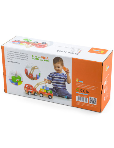 VIGA Wooden Crane with Containers